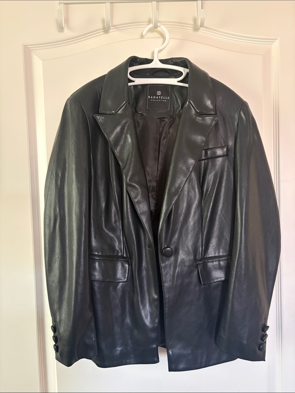 Leather blazer